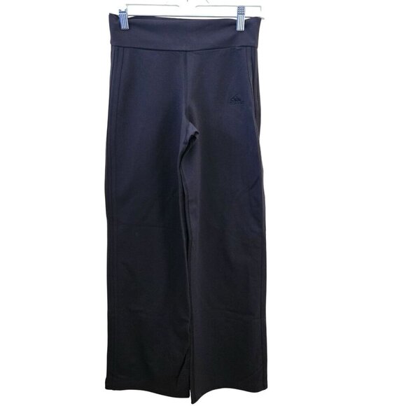 Adidas NWT Basic Pants Black On Black 3 Stripe Pull On Wide Leg Size S - Picture 1 of 8